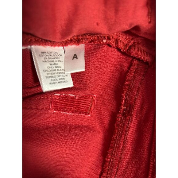 Loft Red Flare Crop Corduroy Pants Size 24 Women's - Picture 4 of 15